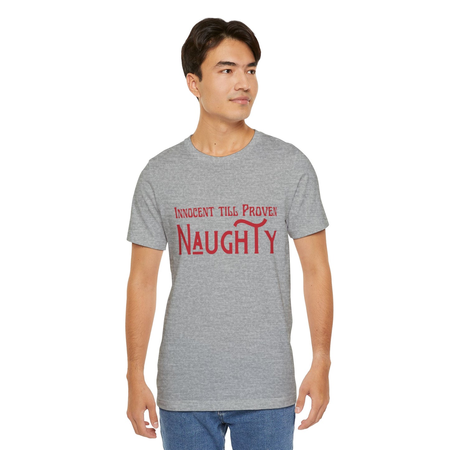 Innocent Till Proven Naughty Jersey T-Shirt