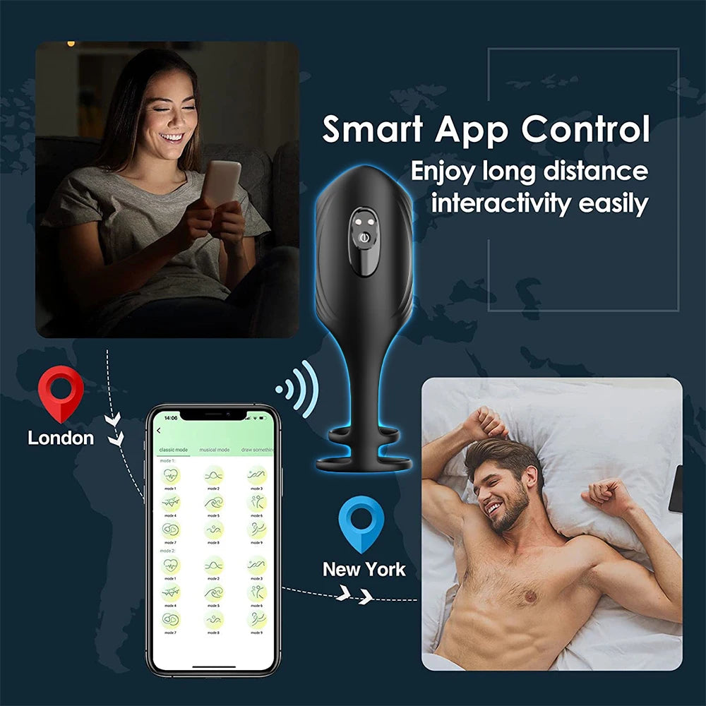 Bluetooth Penis Vibrator with Cock Ring