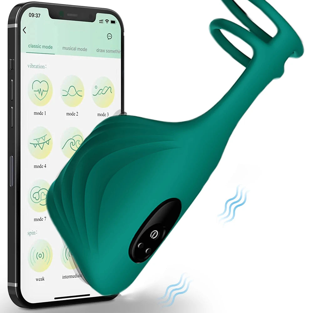 Bluetooth Penis Vibrator with Cock Ring