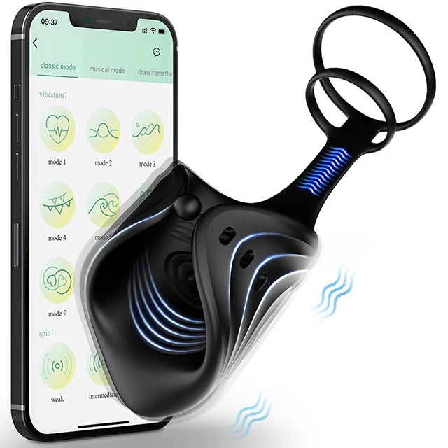 Bluetooth Penis Vibrator with Cock Ring