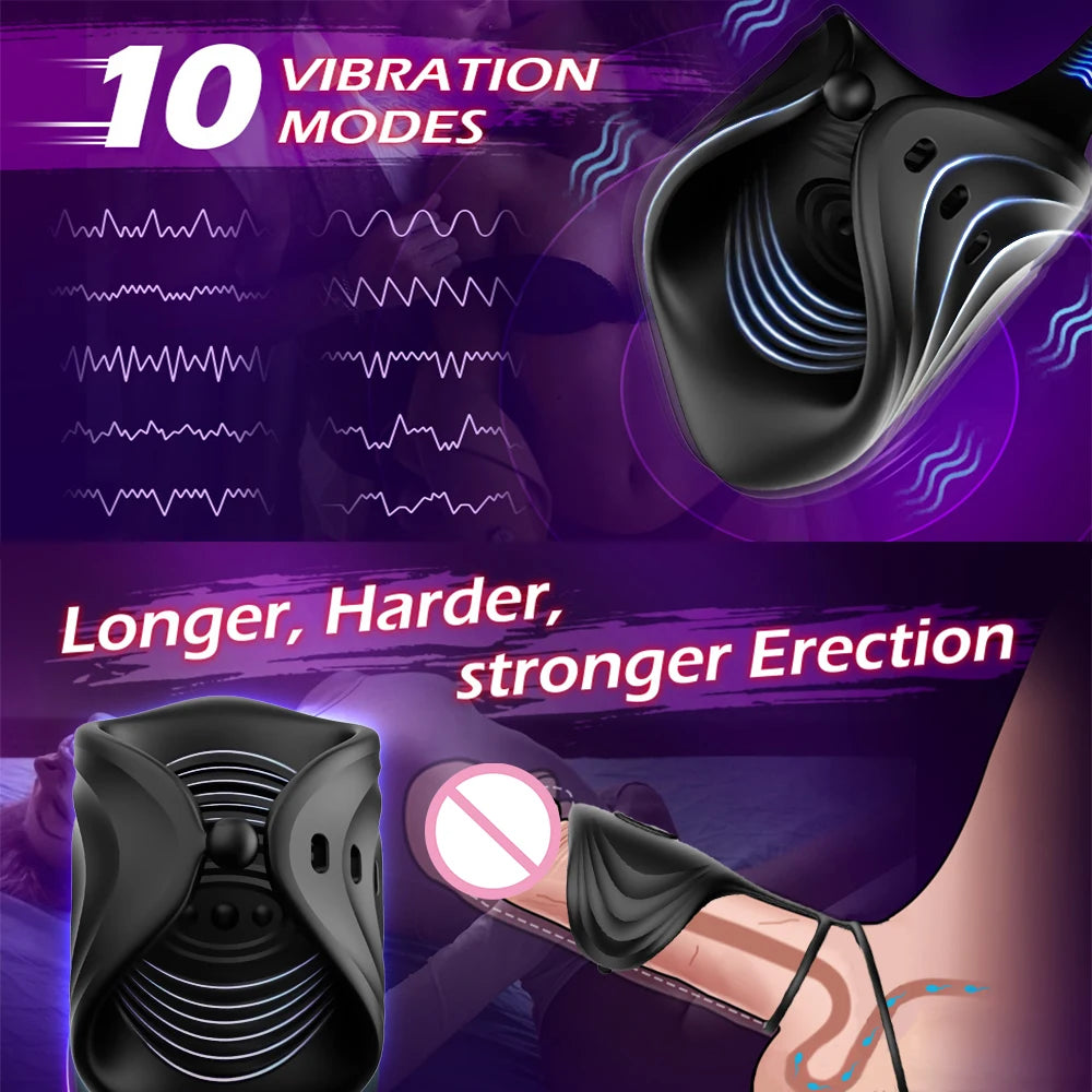 Bluetooth Penis Vibrator with Cock Ring