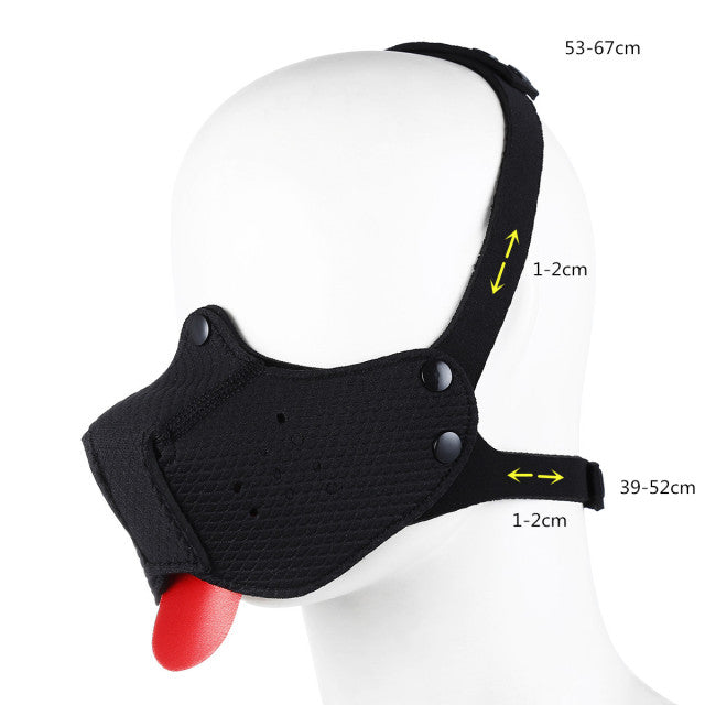 Rubber Dog Mask with Detachable Nose