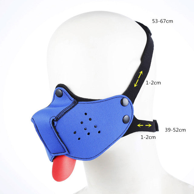 Rubber Dog Mask with Detachable Nose