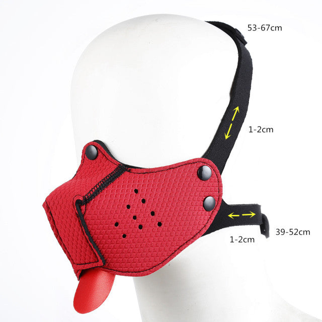 Rubber Dog Mask with Detachable Nose