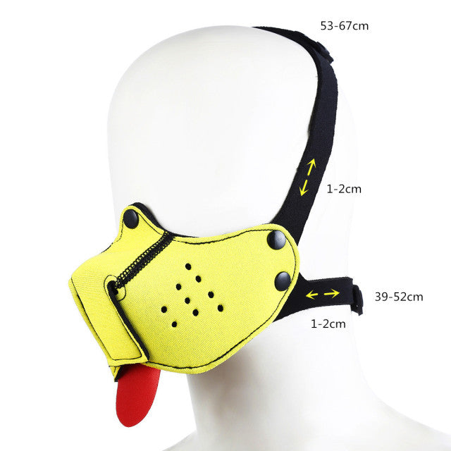 Rubber Dog Mask with Detachable Nose