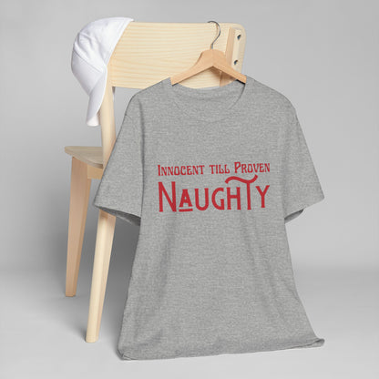 Innocent Till Proven Naughty Jersey T-Shirt