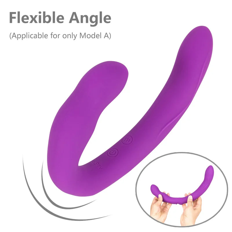 Remote Control Strapless Strap-On Dildo Vibrator