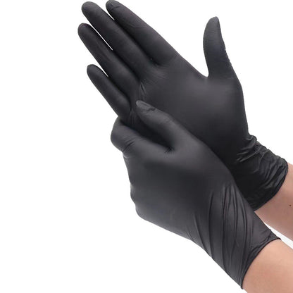 Black Disposable Latex Gloves Powder-Free